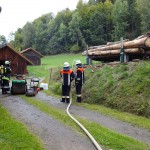 Alarmübung am 26.09.2015 in Haselbach Anwesen Völk