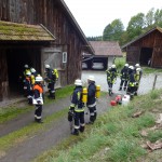 Alarmübung am 26.09.2015 in Haselbach Anwesen Völk