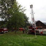 Alarmübung am 26.09.2015 in Haselbach Anwesen Völk