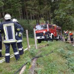 Alarmübung am 26.09.2015 in Haselbach Anwesen Völk